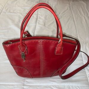 Fossil Leather Satchel Crossbody Bag